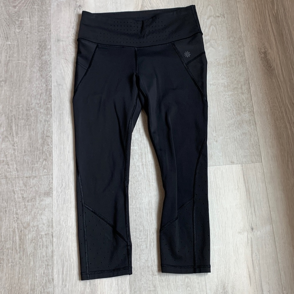 Athleta Cropped Leggings with Perforated Detail